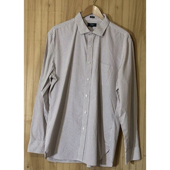 J Crew Shirt Thompson Shirtings Mens XL (17-17.5) 80s 2-Ply Button Up Check - Picture 1 of 7